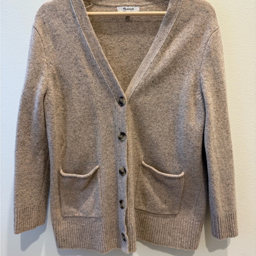 Madewell Tan Button-Up Cardigan